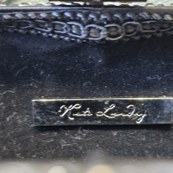 KATE Laundry black sparkle evening bags. Snap‎ closure. With chain. - Picture 8 of 9